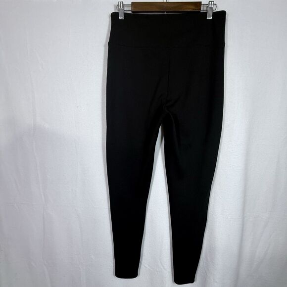 Assets by Spanx Black Ponte Knit High Waisted Shaping Leggings Size XL Workwear - Picture 2 of 6